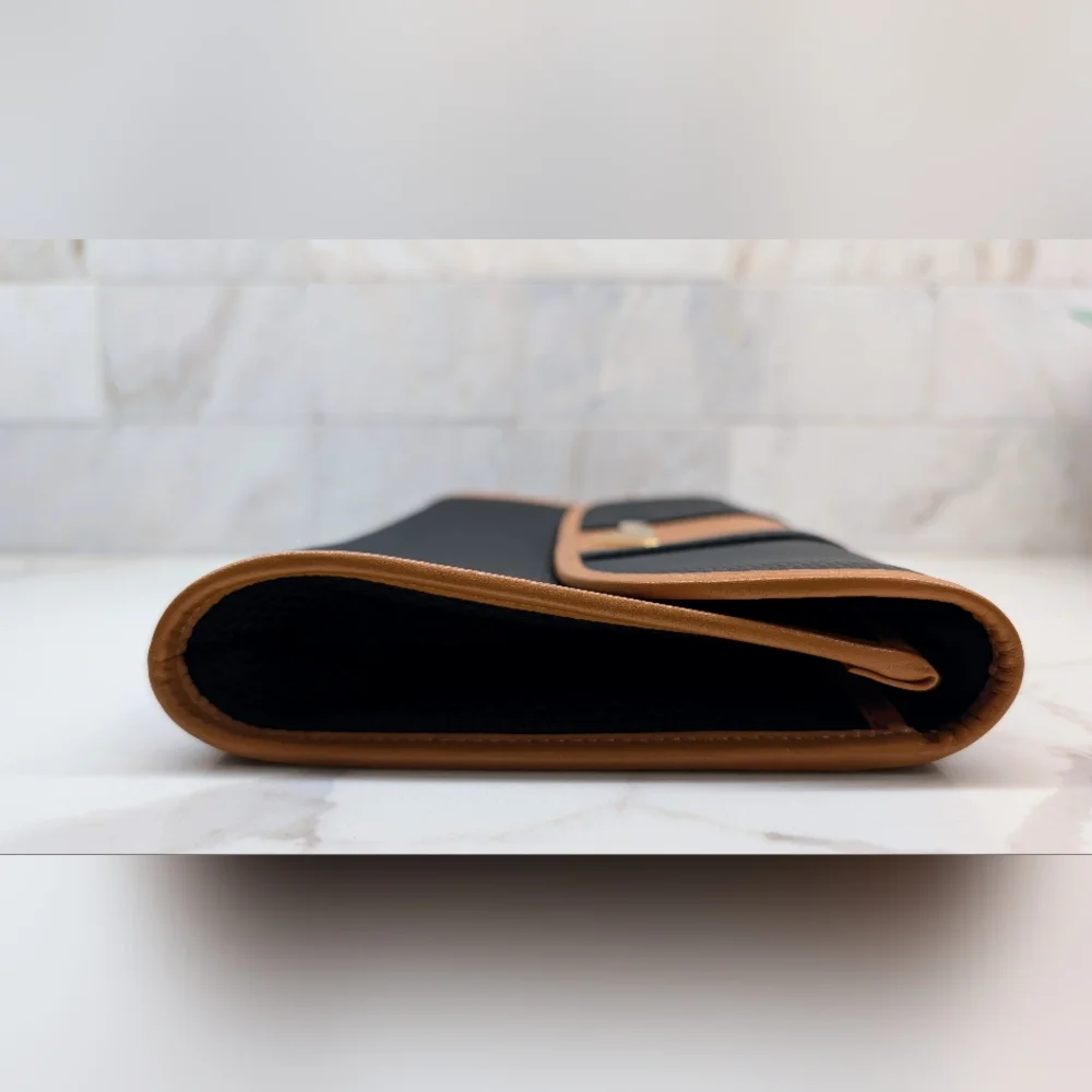 Yves Saint Laurent Black and Tan Clutch - Picture 9 of 9